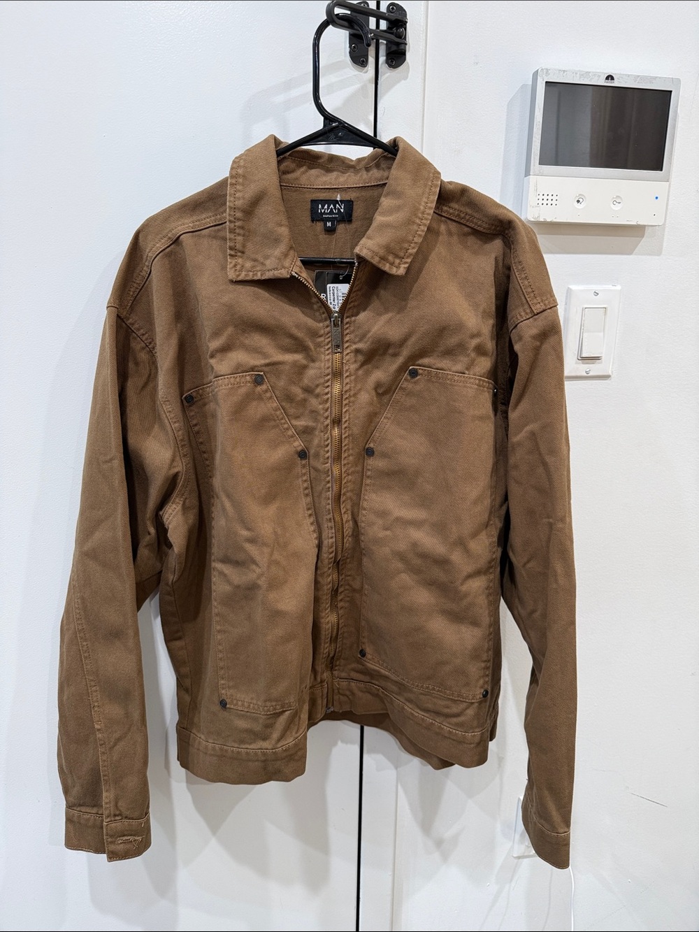 Boohoo Mens Brown Lightweight Worker Jacket